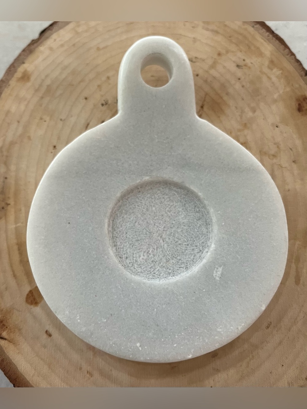 White Marble Decorative Dish Trinket Soap Spoon Rest Catchall 5”